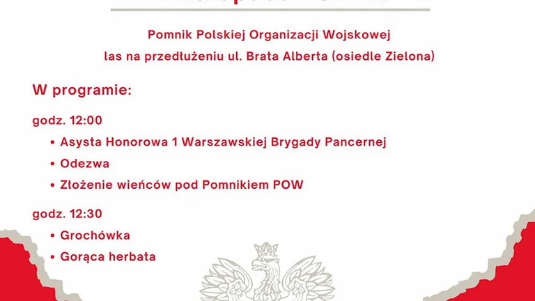 Dzielnicowe obchody Święta Niepodległości w Wesołej: Program uroczystości