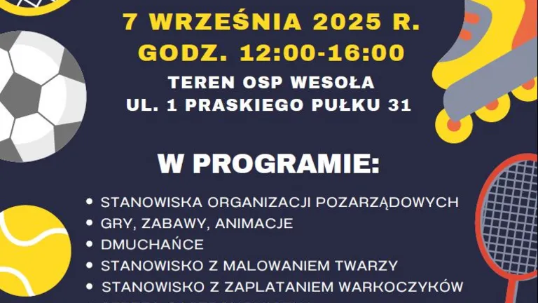 Impreza plenerowa Aktywna Wesoła – prezentacja organizacji, gry i animacje dla całych rodzin