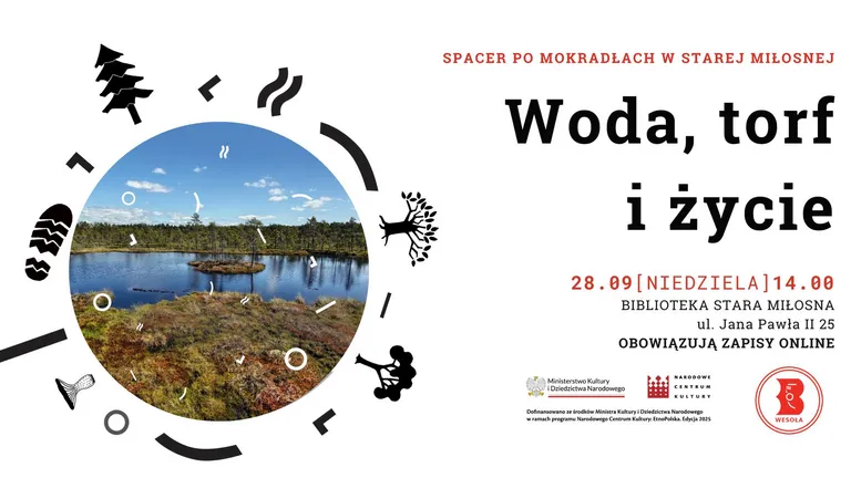 Woda, torf i życie - spacer przyrodniczy po mokradłach w Starej Miłośnie