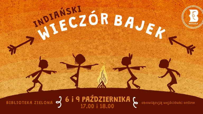 Indiański Wieczór Bajek dla dzieci i rodzin w Bibliotece w Zielonej