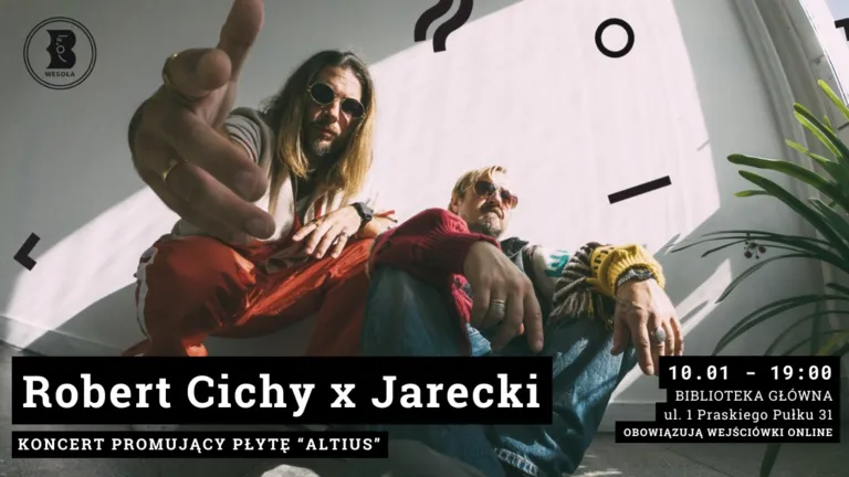 Koncert akustyczny Robert Cichy x Jarecki promujący album "Altius" w bibliotece