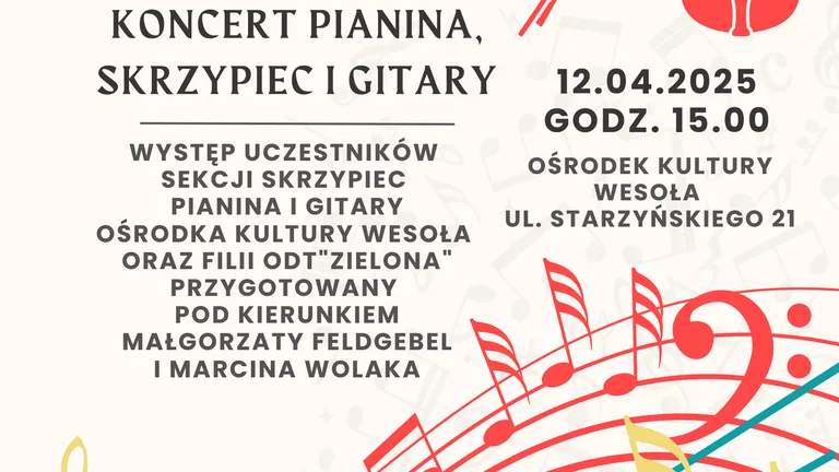 Koncert „Wiosenne brzmienia” w Wesołej