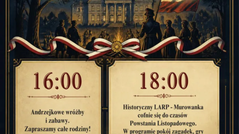 Andrzejki, gra terenowa i ognisko. Noc Listopadowa w Murowance