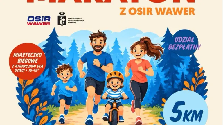 Rodzinny Mini Maraton w Lesie Sobieskiego, tuż przy granicy z Wesołą. Bieg bezpłatny, zapisy na miejscu