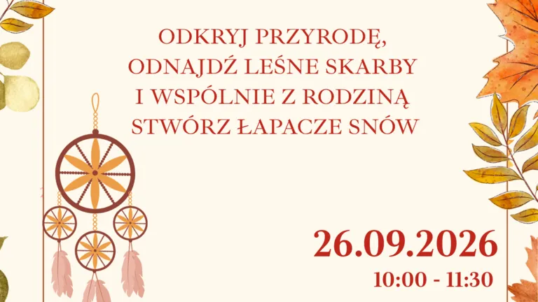 Rodzinne warsztaty jesienne dla dzieci i opiekunów: leśne przygody i twórczość
