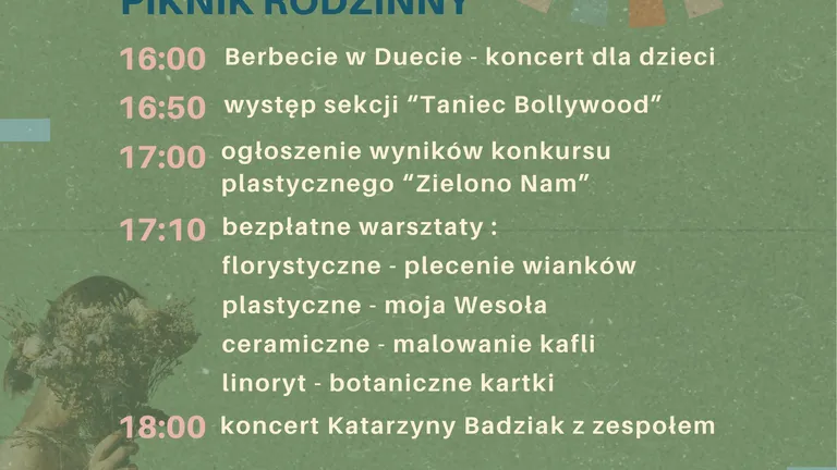 Rodzinny piknik Zielony Dzień z okazji 5-lecia ODT „Zielona” – koncerty, warsztaty i atrakcje