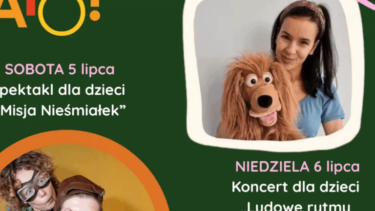 Spektakl interaktywny „Misja Nieśmiałek” oraz koncert „Ludowe rytmy dla małych odkrywców” dla dzieci