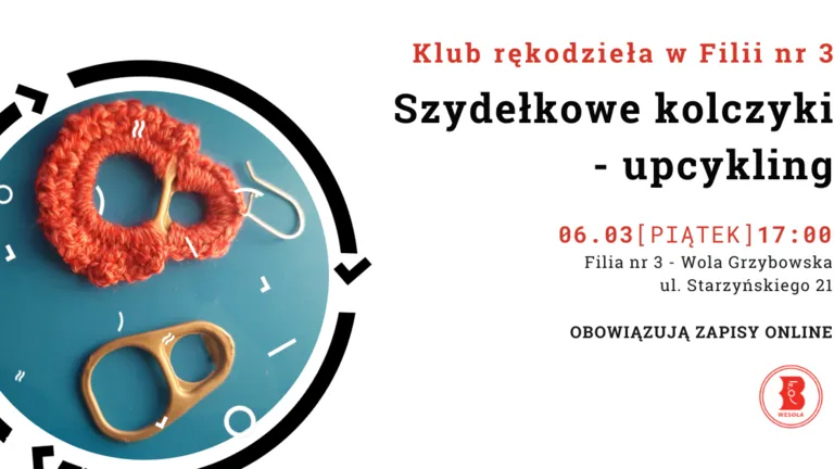 Szydełkowe kolczyki – pierwsze spotkanie Klubu Rękodzieła w Filii nr 3