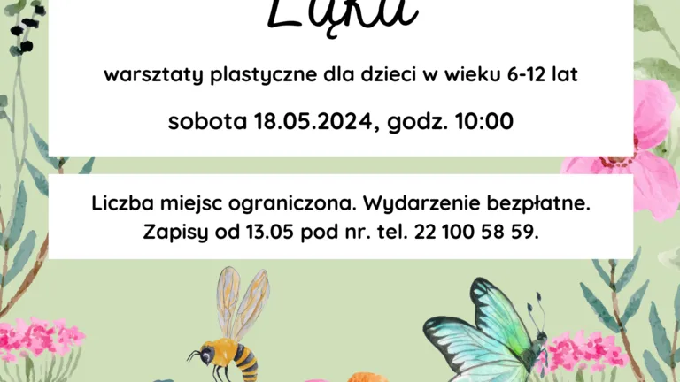 Warsztaty plastyczne dla dzieci: "Łąka" z cyklu Pogodne Rysowanki w ODT Pogodna