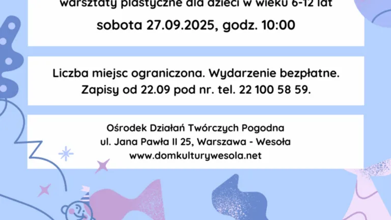 Warsztaty plastyczne dla dzieci: Syrenka z cyklu Pogodne Rysowanki