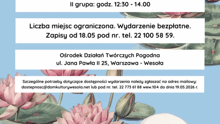 Warsztaty plastyczne „Lilie dla mamy” z cyklu Pogodne Rysowanki dla dzieci 5–11 lat