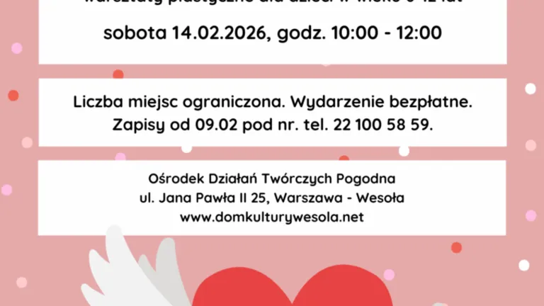 Warsztaty plastyczne „Walentynki” dla dzieci z cyklu Pogodne Rysowanki