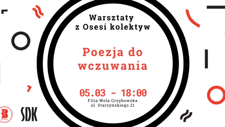 Warsztaty poetyckie „Poezja do wczuwania” z Osesi kolektyw – twórcza zabawa słowem