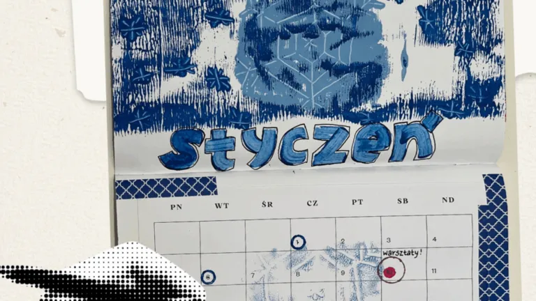 Warsztaty tworzenia autorskich kalendarzy ściennych metodą kolażu i monotypii