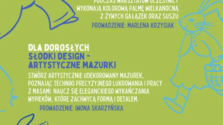 Warsztaty tworzenia palm wielkanocnych dla dzieci pod okiem Marleny Krzysiak