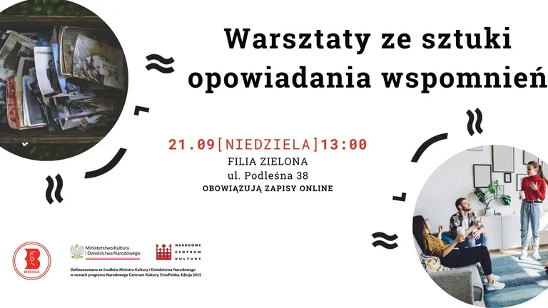 Warsztaty z opowiadania wspomnień inspirowane książką Iwony Chmielewskiej