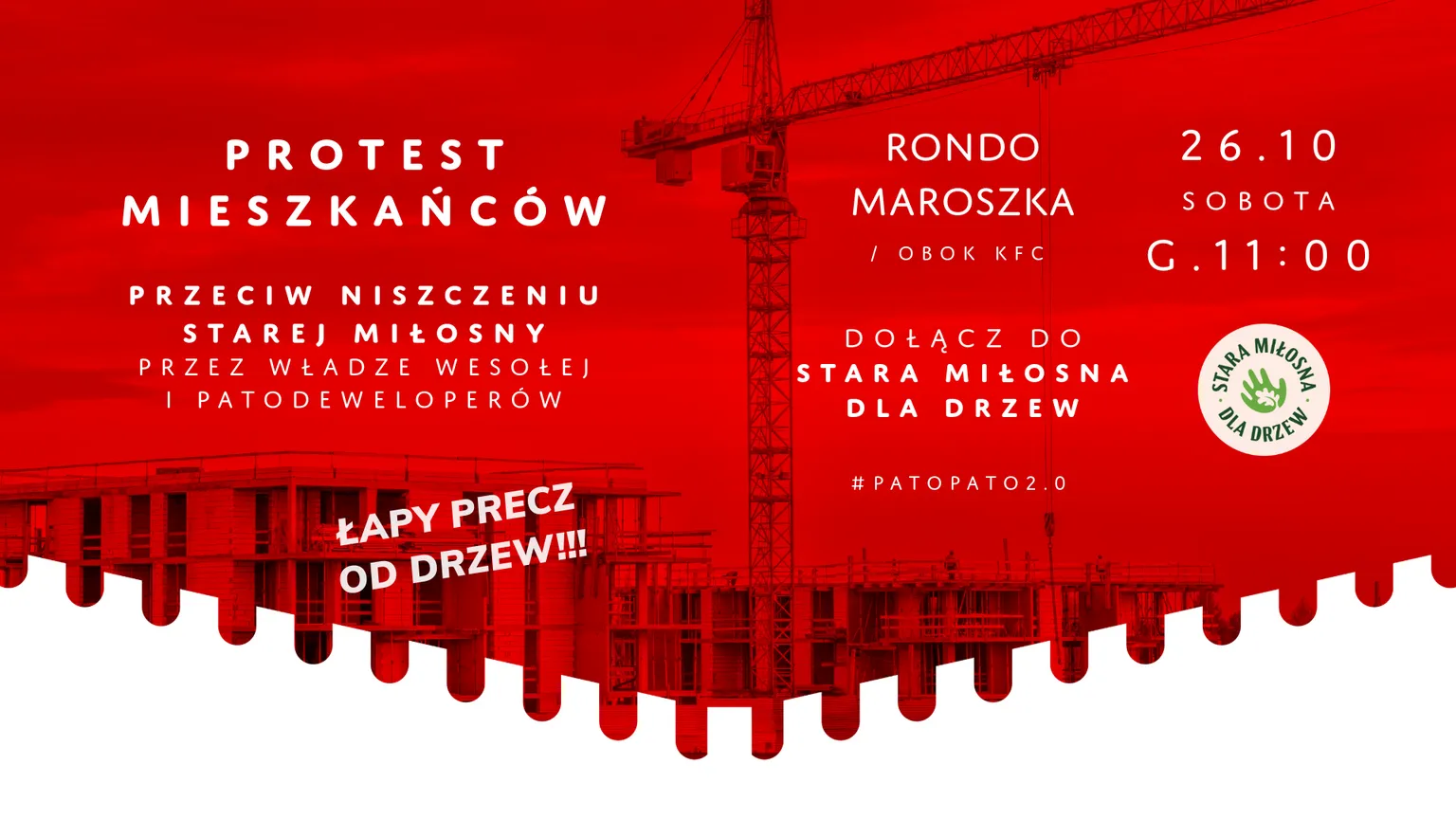 Łapy precz od drzew – Stara Miłosna mówi "NIE" betonowej zabudowie