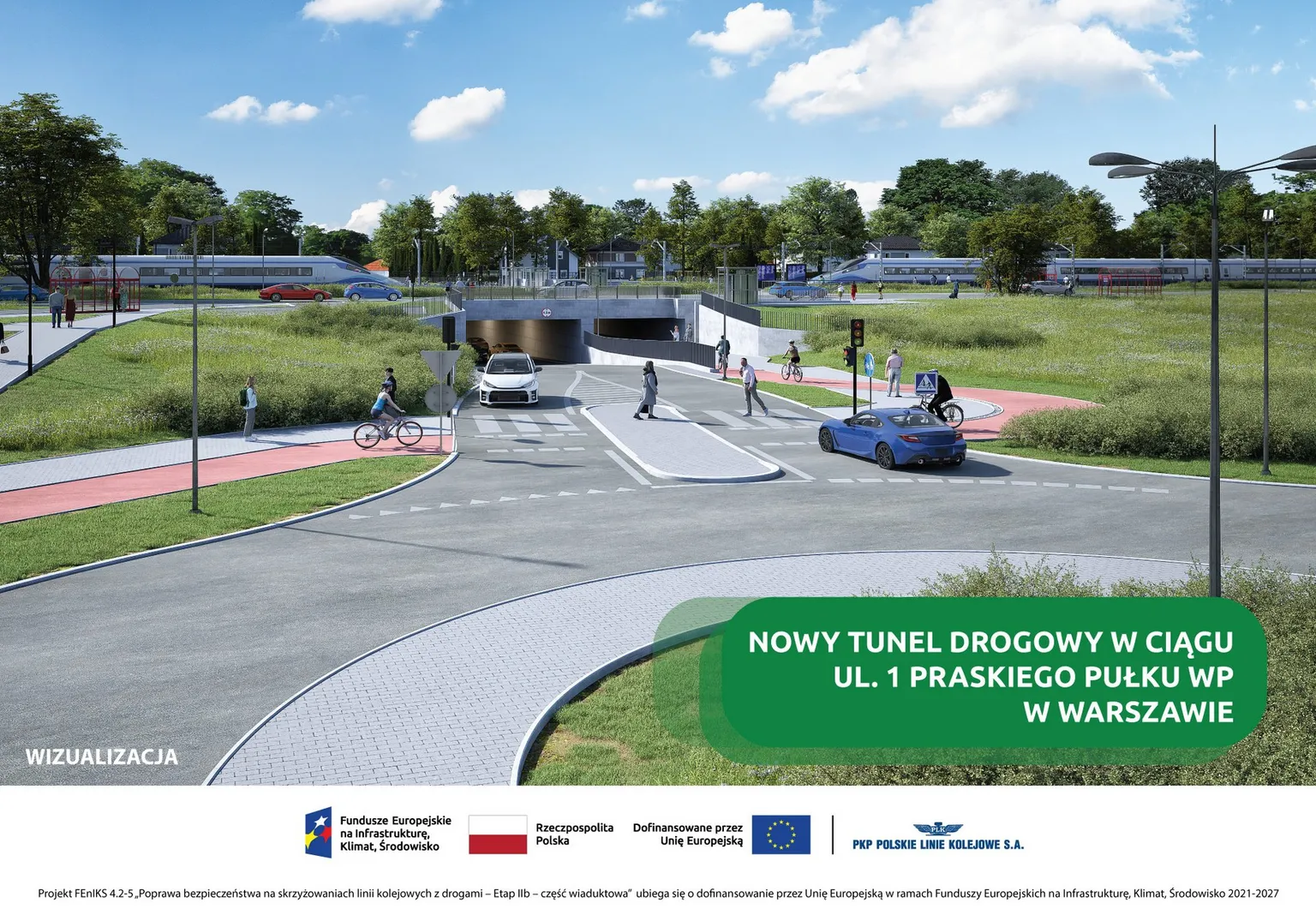 Wizualizacja tunelu w Wesołej