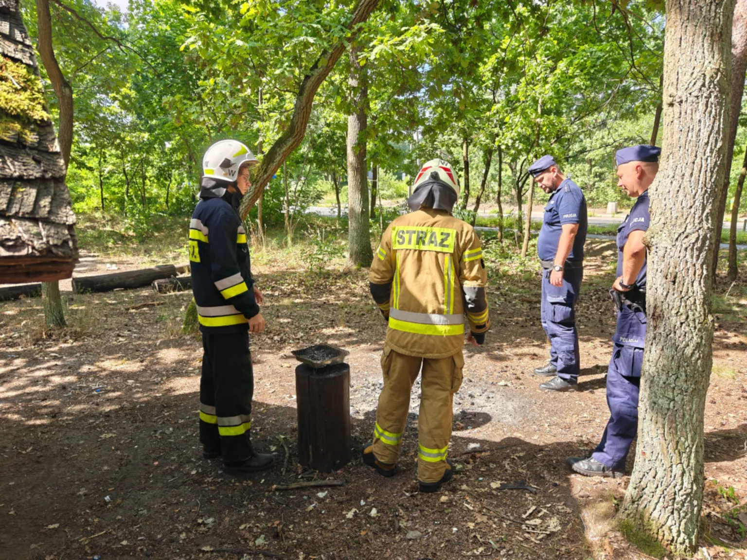 Wspólne patrole policji i strażaków w Wesołej – działania przeciwko pożarom w lasach