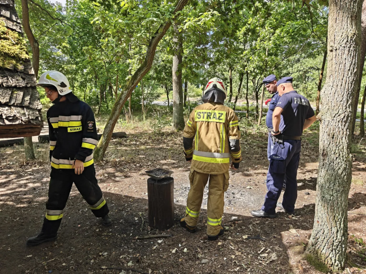 Wspólne patrole policji i strażaków w Wesołej – działania przeciwko pożarom w lasach