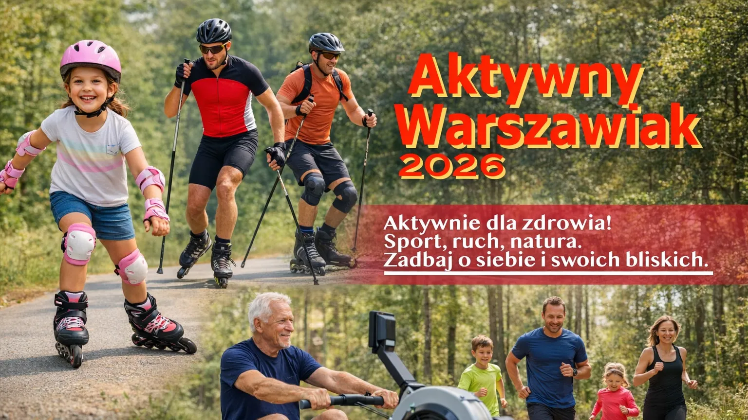 Rolki, nartorolki i treningi w lesie. Ruszył program Aktywny Warszawiak 2026