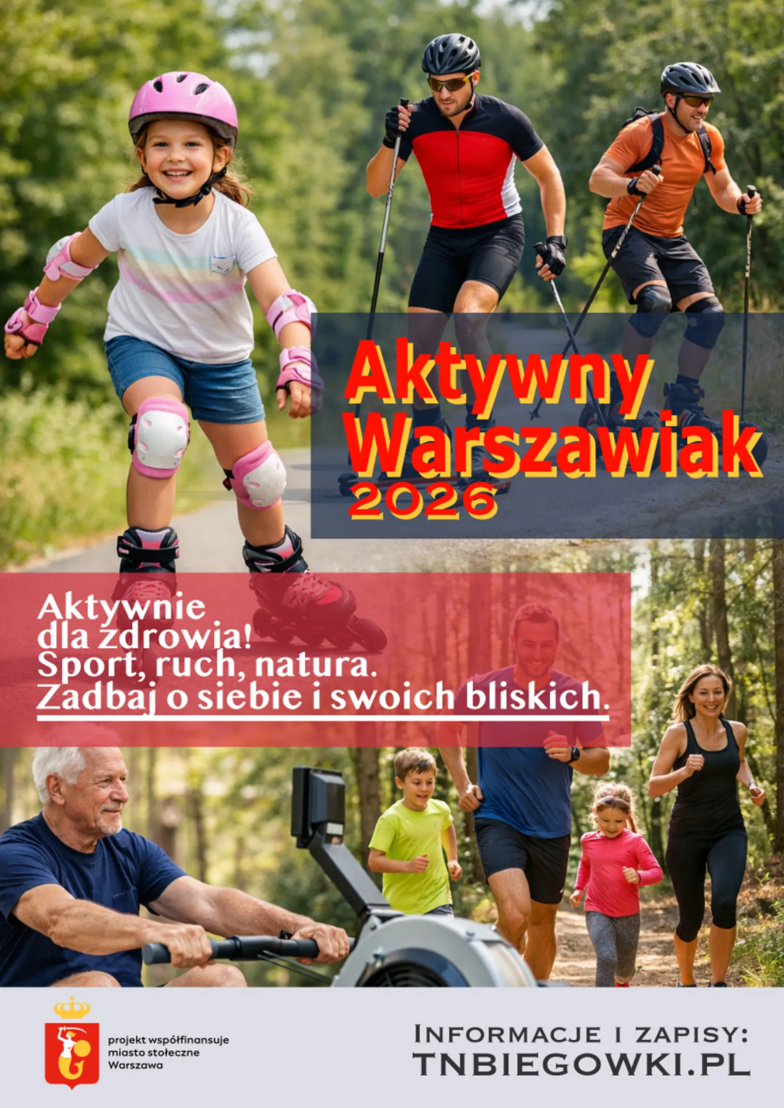 Rolki, nartorolki i treningi w lesie. Ruszył program Aktywny Warszawiak 2026