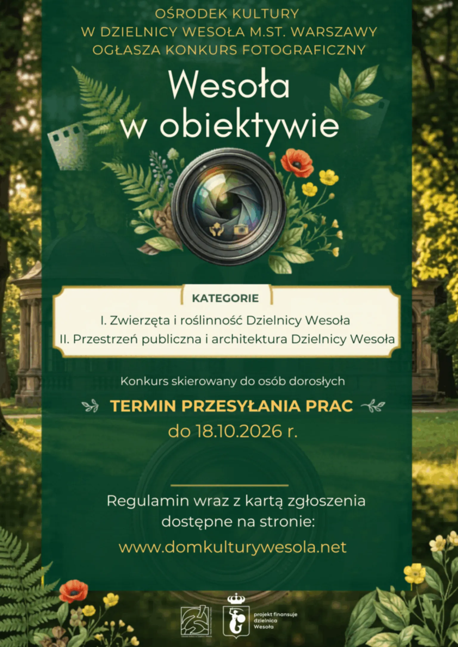 Konkurs fotograficzny „Wesoła w obiektywie”, plakat