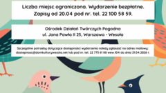 Warsztaty plastyczne „Wiosenne ptaszki” dla dzieci z cyklu Pogodne Rysowanki