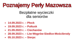 Zdjęcie do artykułu Poznajemy Perły Mazowsza - bezpłatne wycieczki dla seniorów