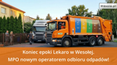 Zdjęcie do artykułu Koniec epoki Lekaro w Wesołej. MPO nowym operatorem odbioru odpadów!