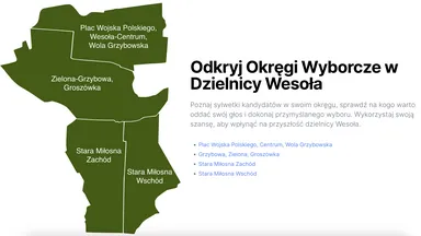 Zdjęcie do artykułu Wybory Samorządowe 2024 w Dzielnicy Wesoła: Twoje Źródło Niezbędnych Informacji