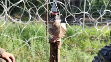 Zdjęcia do artykułu Żołnierz z Wesołej raniony na granicy przez imigranta