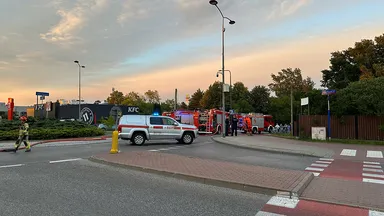 Zdjęcia do artykułu Wesoła: Pożar na Skrzyżowaniu Jana Pawła II i Gościniec