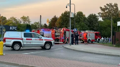 Zdjęcia do artykułu Wesoła: Pożar na Skrzyżowaniu Jana Pawła II i Gościniec