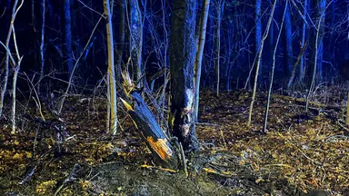 Wypadek na ulicy Czecha w Wawrze: samochód w ogniu