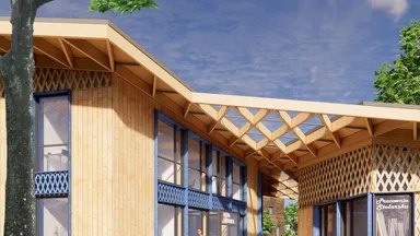 Widok pasażu od strony wschodniej - wizualizacja pracowni KWADRATURA