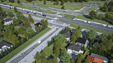 Wizualizacja tunelu w Wesołej