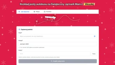 Zdjęcie do artykułu Jadę na Jarmark!  Sprawdź jak łatwo dojechać na Świąteczny Jarmark Mam z Wesołej!