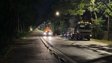 Drugi wieczór remontu na łuku 1 Praskiego Pułku. Ruchem kierują, ale nie zawsze