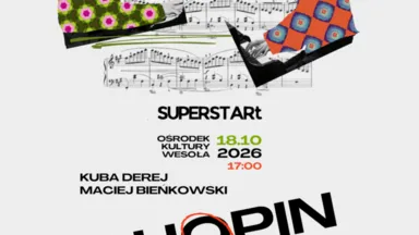 Zdjęcie do artykułu Chopin klasycznie i jazzowo. Kuba Derej i Maciej Bieńkowski zagrają w Wesołej