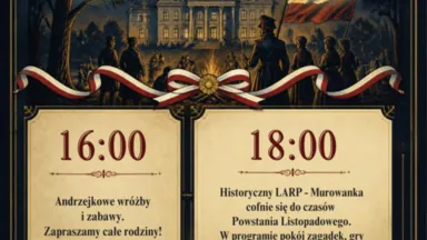 Zdjęcie do artykułu Andrzejki, gra terenowa i ognisko. Noc Listopadowa w Murowance