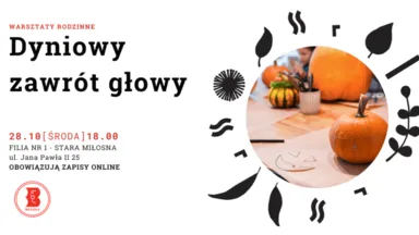 Zdjęcie do artykułu Halloweenowe dynie z dziećmi. Rodzinne warsztaty w bibliotece w Starej Miłosnej