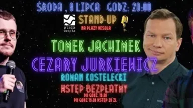 Zdjęcie do artykułu Stand-up na Plaży Wesoła: występy Cezarego Jurkiewicza, Tomka Jachimka i Romana Kosteleckiego