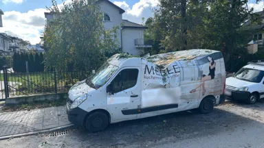 Uszkodzony bus przy ul. Dworkowej, 15 października 2026