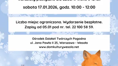 Zdjęcie do artykułu Warsztaty plastyczne dla dzieci: Łąka w śniegu z cyklu Pogodne Rysowanki
