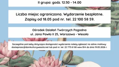 Zdjęcie do artykułu Warsztaty plastyczne „Lilie dla mamy” z cyklu Pogodne Rysowanki dla dzieci 5–11 lat