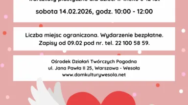 Zdjęcie do artykułu Warsztaty plastyczne „Walentynki” dla dzieci z cyklu Pogodne Rysowanki