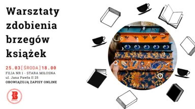 Zdjęcie do artykułu Warsztaty zdobienia brzegów książek dla młodzieży i dorosłych – twórcza zabawa z książką