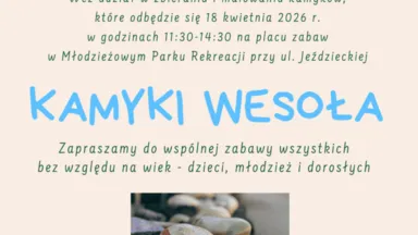 Zdjęcie do artykułu Zabawa w poszukiwanie i malowanie kamyków dla dzieci i rodzin w Wesołej