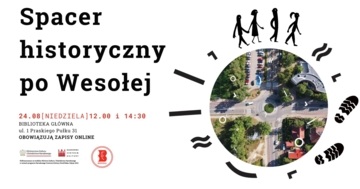 Plakat Spacer historyczny po Wesołej z przewodnikiem Maciejem Piwowarczukiem